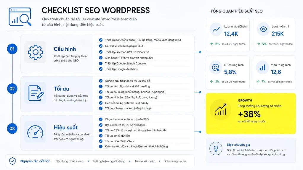 SEO WordPress: Hướng dẫn cấu hình chuẩn và tránh lỗi SEO