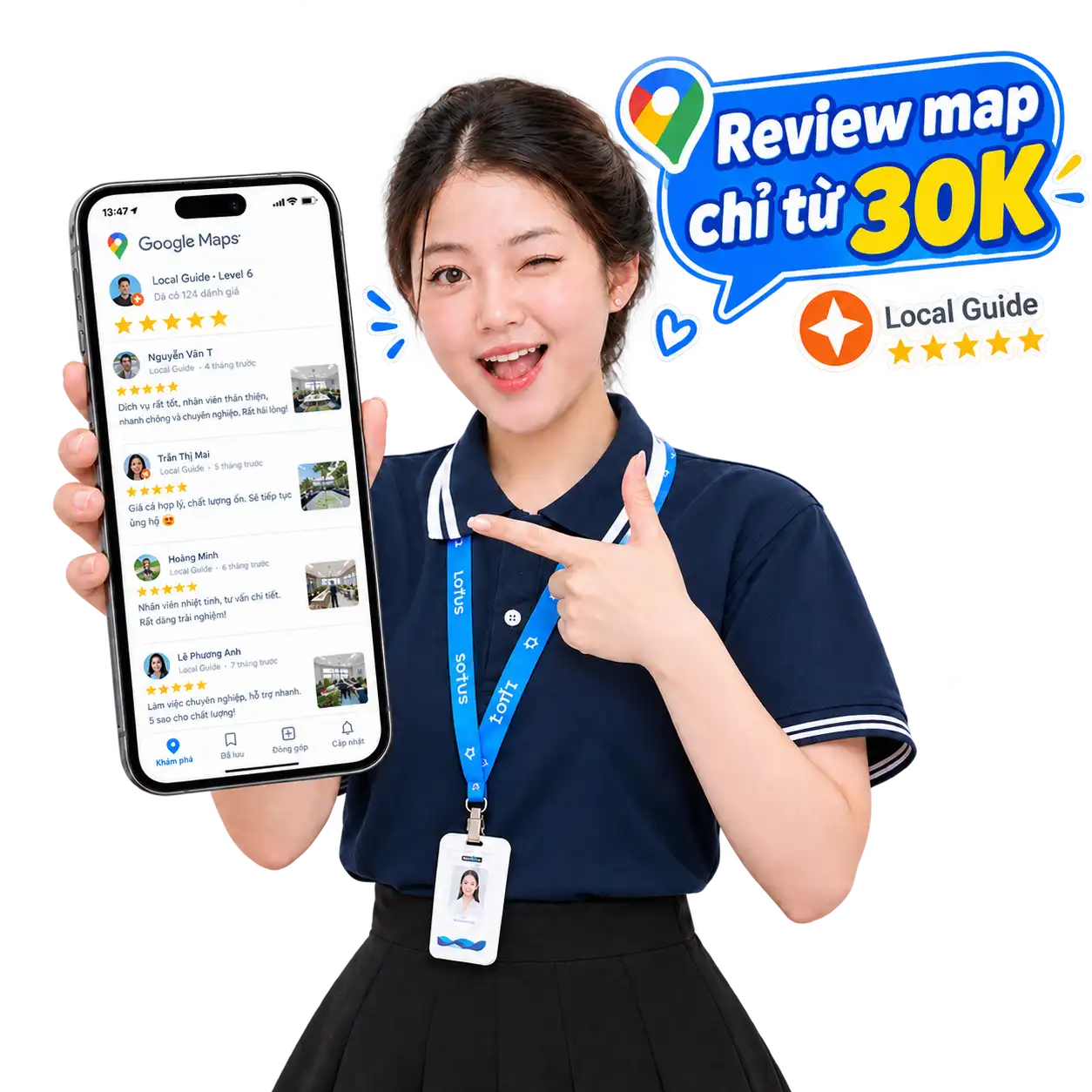 Dịch Vụ Đánh Giá (Review) Google Maps Từ 1* Đến 5*